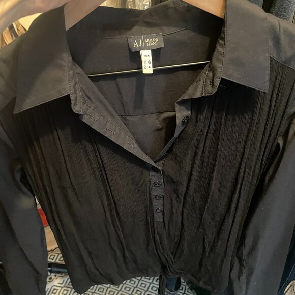 Armani Jeans Tops - Armani Jeans women’s black blouse S